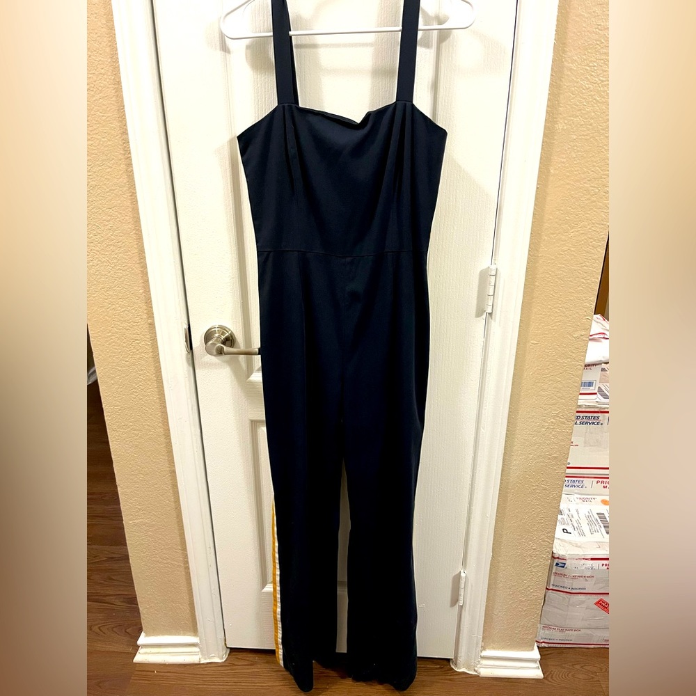 Gianni Bini Jumpsuit with Racing Stripe and Split Leg